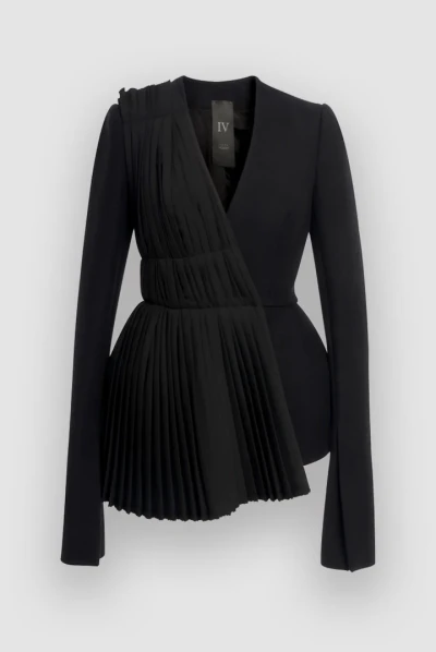 Vilnas un zīda žakete ar diagonālām krokām