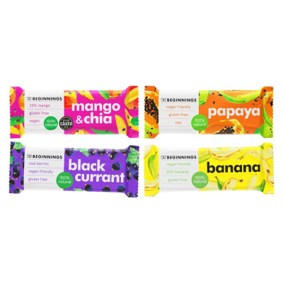 The Beginnings dažādu veidu tropisko batoniņu komplekts (20 gab)