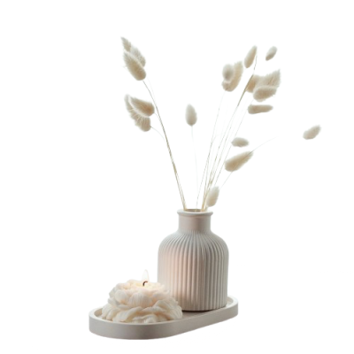 Luksusa sveces dāvanu komplekts ar paplāti un vāzi