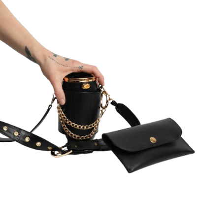 Kafijas krūzes turētājs HANDLE ME HOT IN BLACK