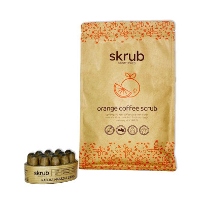 Skrub cosmetics apelsīnu skrubis + kafijas masāžas ziepes