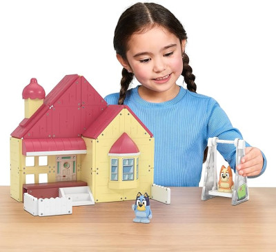 Magnētisko flīžu būvēšanas komplekts ar Bluey un Bingo figūriņām bērniem no 3 gadiem