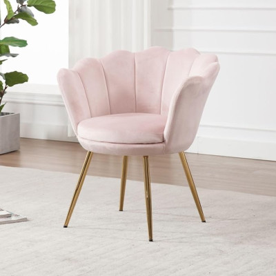 Samta krēsls ar zeltītām kājām