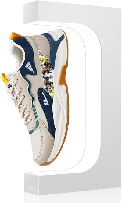 VGAzer balts levitējošs apavu displeja statīvs ar LED