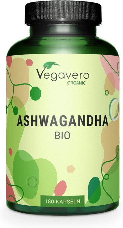 Ašvagandas kapsulas (2010 mg saknes pulveris) 180 kapsulas