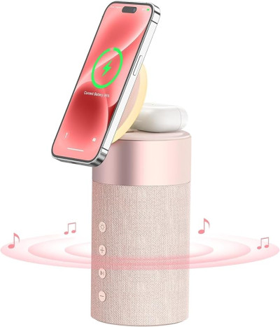 Colsur Bluetooth Skaļrunis ar Bezvadu Uzlādi un Naktslampiņu