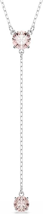 Swarovksi kaklarota ar diviem rozā kristāliem