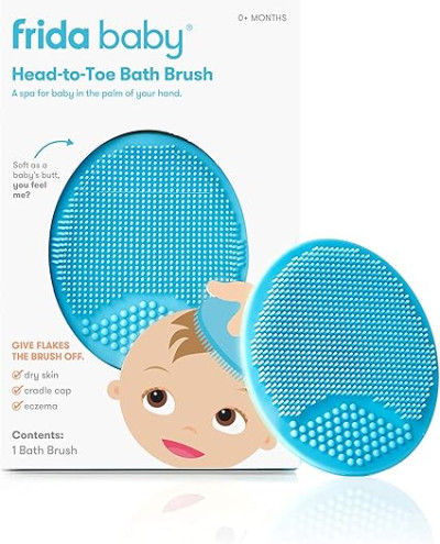 Maiga silikona birstīte jaundzimušajiem, ādas kopšanai