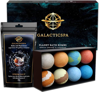 GalacticGlow vannas bumbu komplekts ar Šī sviestu un ēteriskajām eļļām + kokosriekstu sāls (200g)