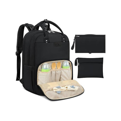 Liela bērnu pārtinamā mugursoma ar pārnēsājamu pārtinamās virsmas paklājiņu