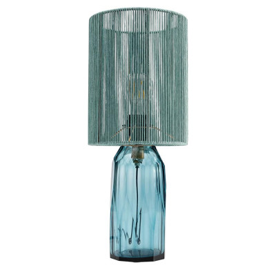 Krāsaina stikla galda lampa