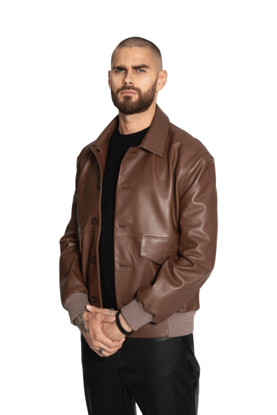 Brūna ādas bomberjaka