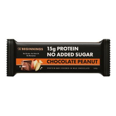 The Beginnings šokolādes un zemesriekstu proteīna batoniņš