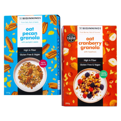 The Beginnings ogu un riekstu granolas izlases komplekts (2 gab)