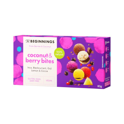 The Beginnings RAW makarūni ar kokosriekstu un ogu gabaliņiem