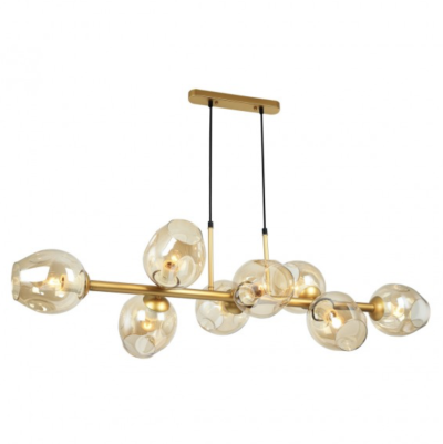 Griestu lampa italux borgo kolekcija zeltītā krāsā 8xe27 pnd-30843-8 gd+amb