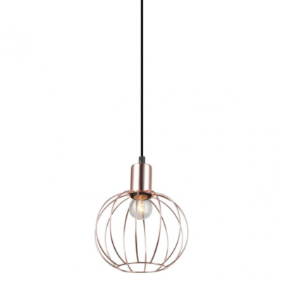 Griestu lampa italux gervais kolekcija melna ar vara kupolu Ø18CM 1XE27 MDM-3344/1 BK+COP