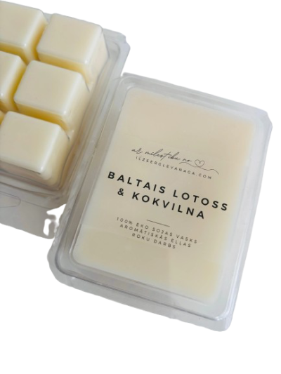 Aromātiskie vaska kubiņi | Baltais lotoss & kokvilna