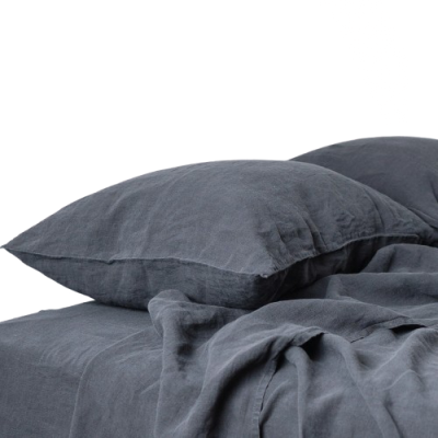 Klasiskā lina spilvendrāna - tumši pelēka