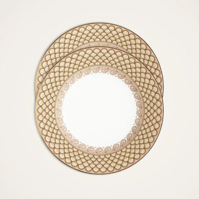 Deserta šķīvju komplekts (2 gab) “Napoli Dusty Pink” no porcelāna