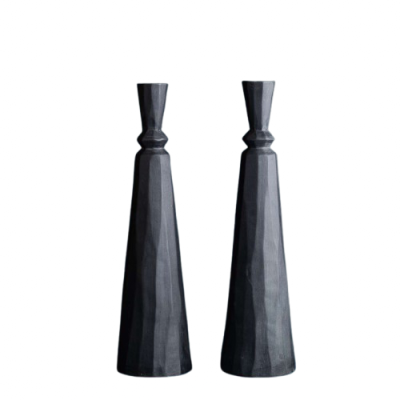 Porcelāna vāze/svečturis GRAPHIC BLACK small