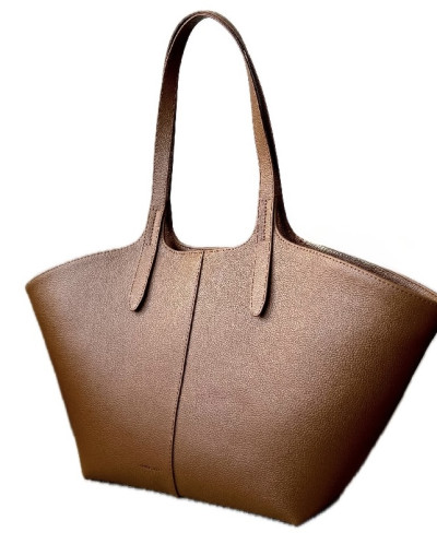 Brūna ādas plecu soma TOTE