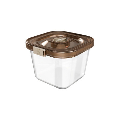 VacSy® stikla konteiners, dzintara krāsā, 1,8 l 17.5x17.5x12cm