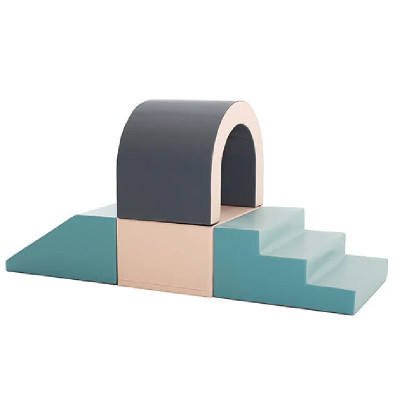 IGLU mīksto rotaļu kluču komplekts “Tunelis”