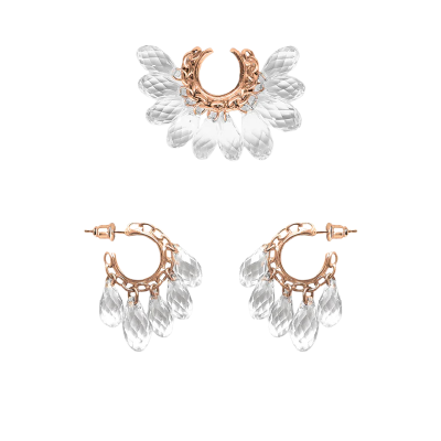 Naked Crystals, kristālu auskaru komplekts