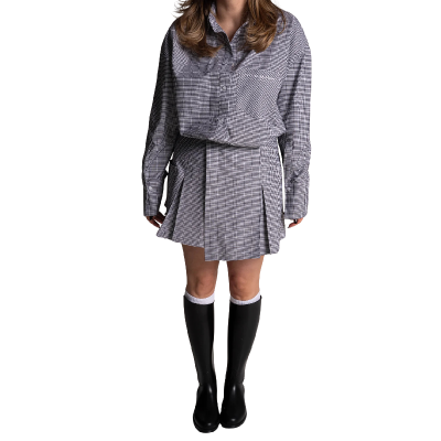 Brīva piegriezuma kokvilnas krekls